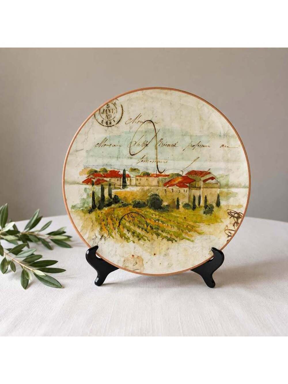 Williams Sonoma Marc Lacaze Paysage 13” Cheese Serving Plate Italy 2008